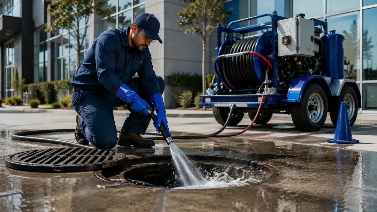 Commercial Hydro Jet Drain Cleaning in Topanga