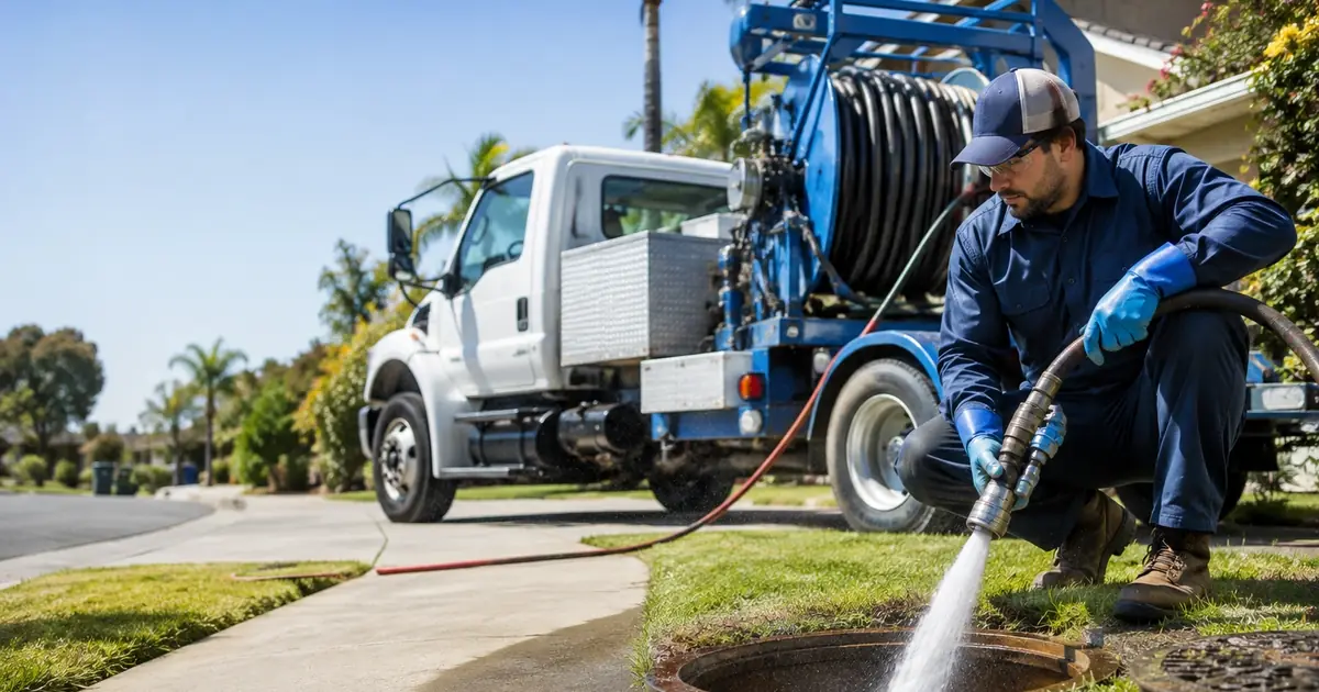 Hydro jet sewer cleaning Topanga