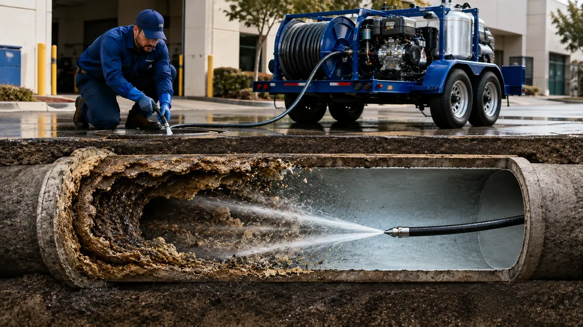 Sewer Pipe Descaling in Topanga