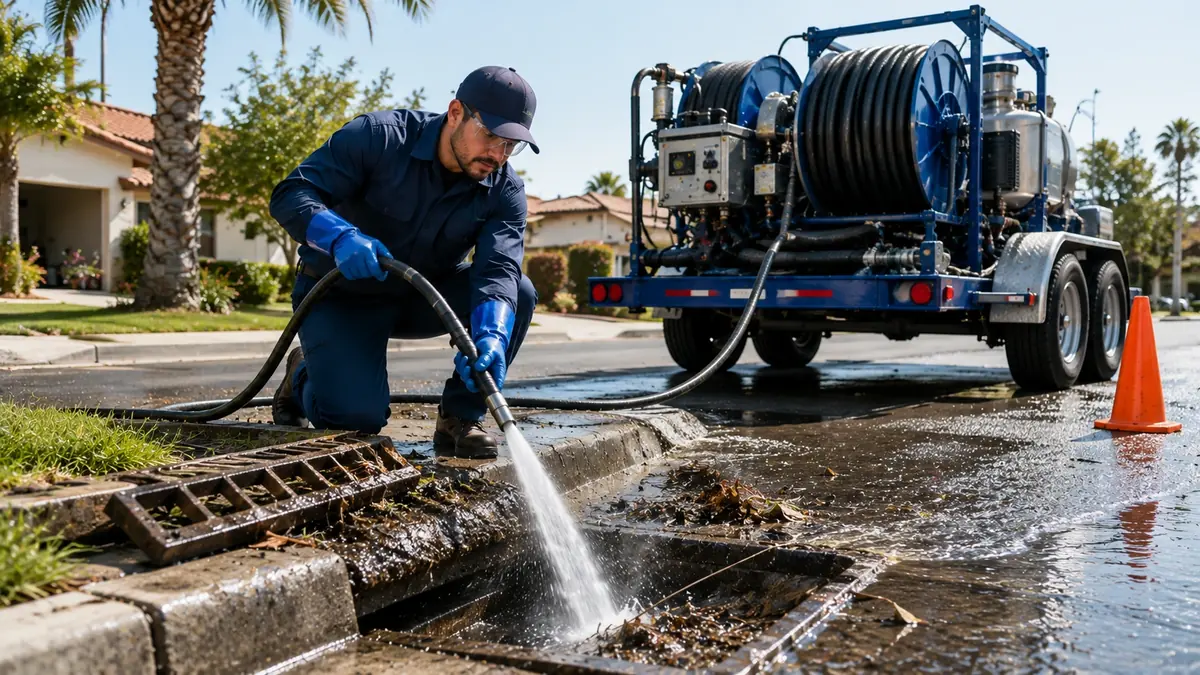 Storm Drain Hydro Jet Cleaning in Topanga